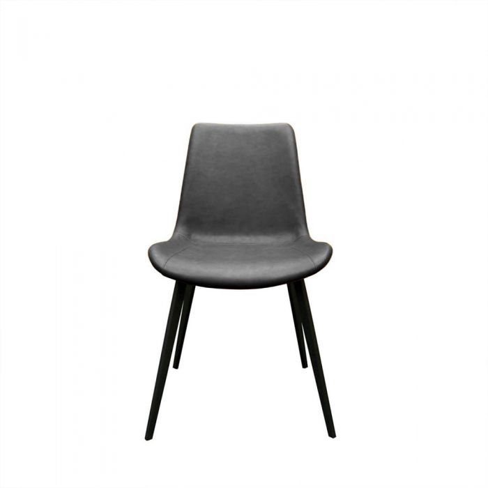 Dix Leather Dining Chair (Grey)