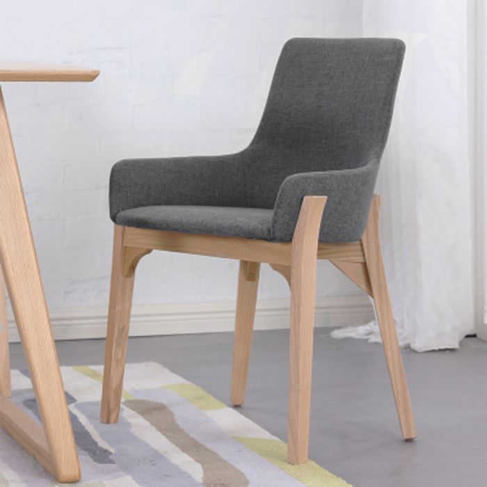 Danielle Scandinavian Fabric Dining Chair - Dark Grey