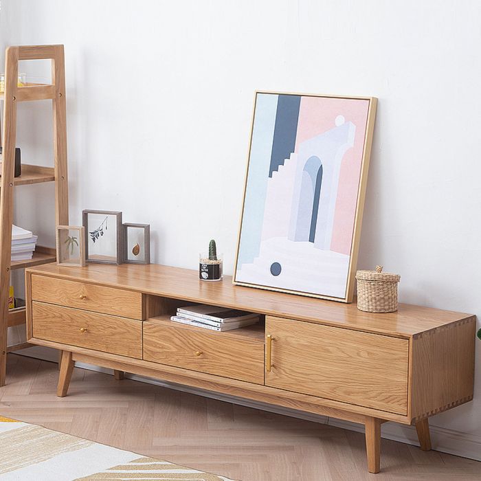 Guri Oak Scandinavian Solid Wood TV Console