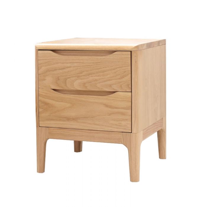 Yasu Nature Solid Oak Minimalist Bed Side Table 