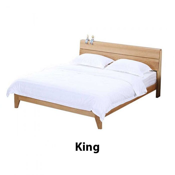 Yasu Nature Solid Oak Bed Frame (King) 1.9m