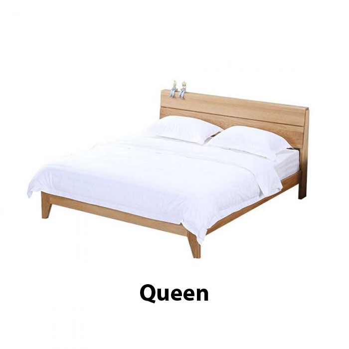 Yasu Nature Solid Oak Bed Frame (Queen) 1.9m