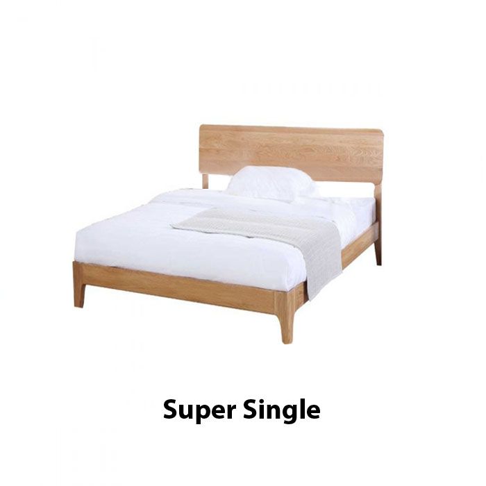 Yasu Solid Oak Smart Bed Frame (Super Single) 1.9m