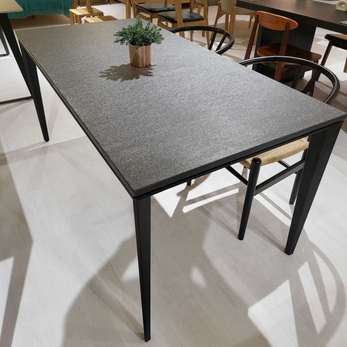 Black granite hotsell dining table