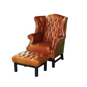Ascott Chesterfield Armchair with Foot Stool