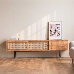 Bistro Rattan Ash Wood TV Cabinet (2000)