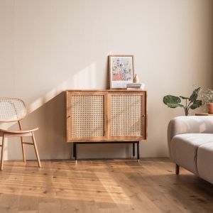 Bistro Rattan 2-Door Cabinet (Natural)