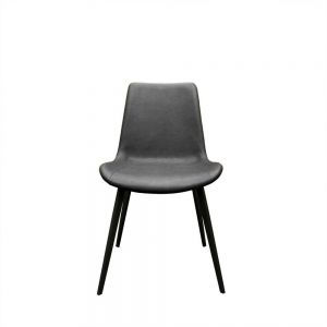 DIX Leather Dining Chair (Grey)