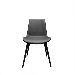 Dix Leather Dining Chair (Grey)