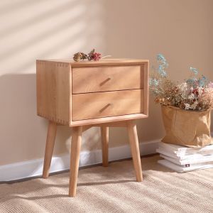 Guri Solid Oak Bed Side Table