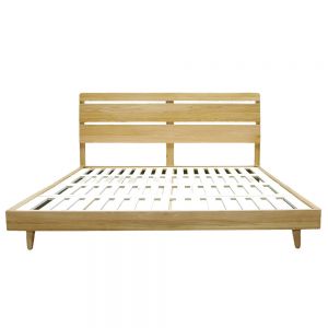 Yasu Nature Oak Minimalist Bed Frame-King (Last Display Pcs)