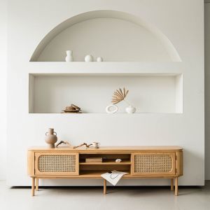 May Rattan Bohemian TV Console