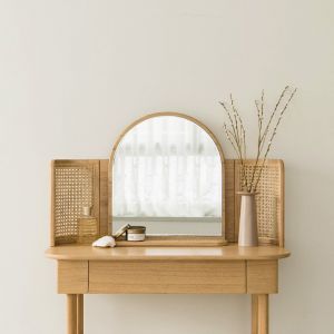 May Rattan Bohemian Table Mirror