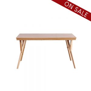 Guri Oak Fork Leg Solid Wood Dining Table (1600)