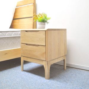 Yasu Nature Solid Oak Minimalist Bed Side Table 