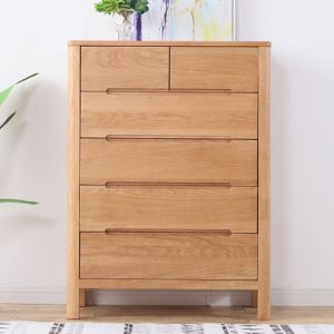 Yasu Nature Solid Oak Tall 6 Drawer Chest