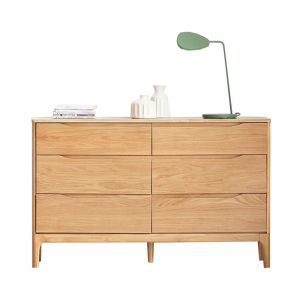 Yasu Nature Solid Oak Wide 6 Drawer Chest