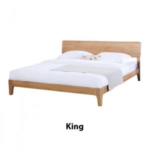 Yasu Nature Solid Oak Smart Bed Frame (King) 1.9m