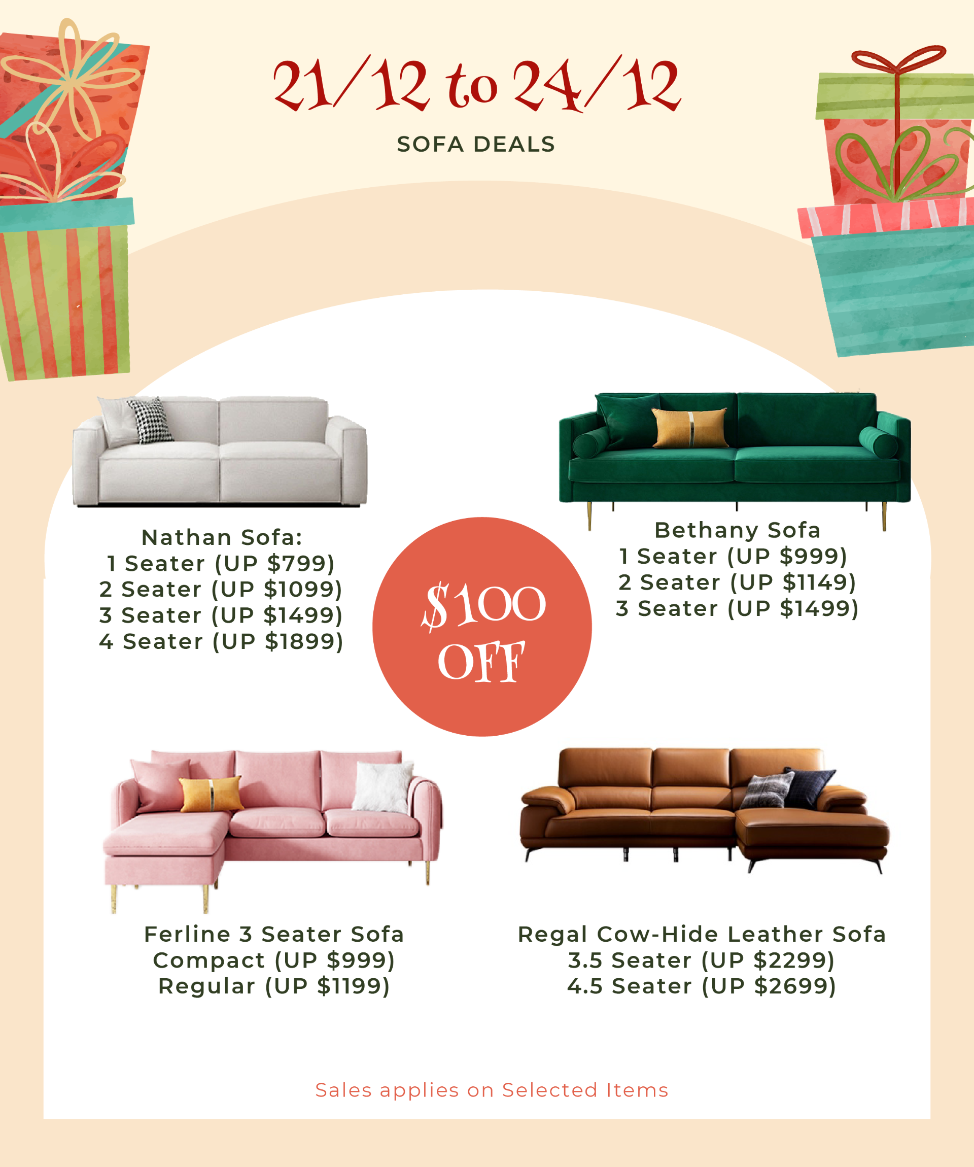 X'mas Sofa Sales