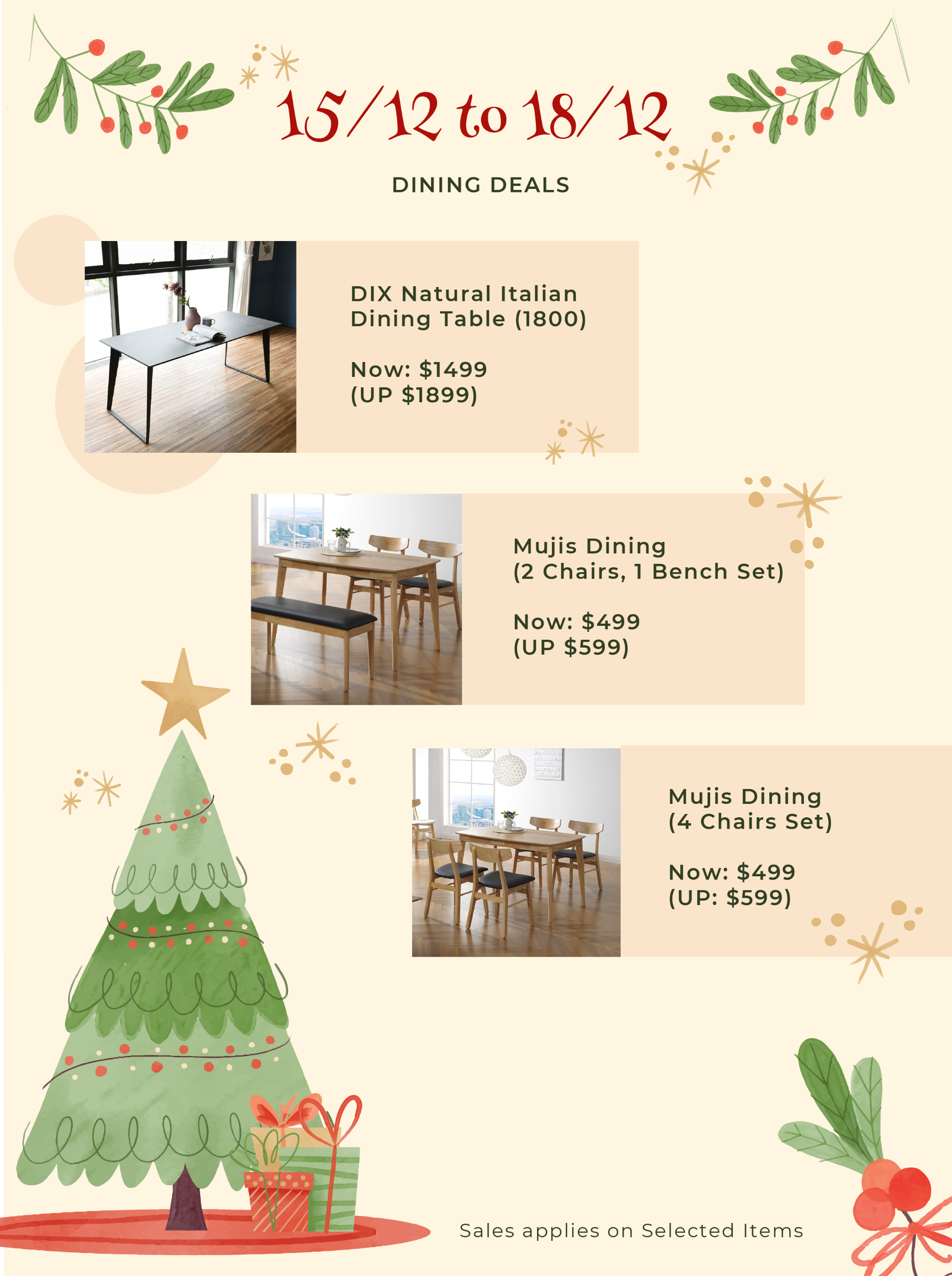 Xmas Dining Sales