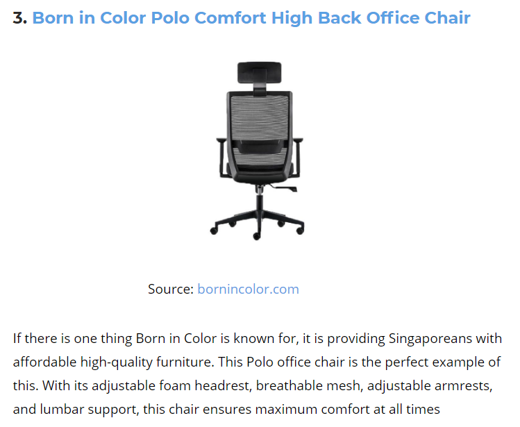 Born In Colour Offic Chair Feature In Best In Singapore 10 Best Office Chairs In Singapore