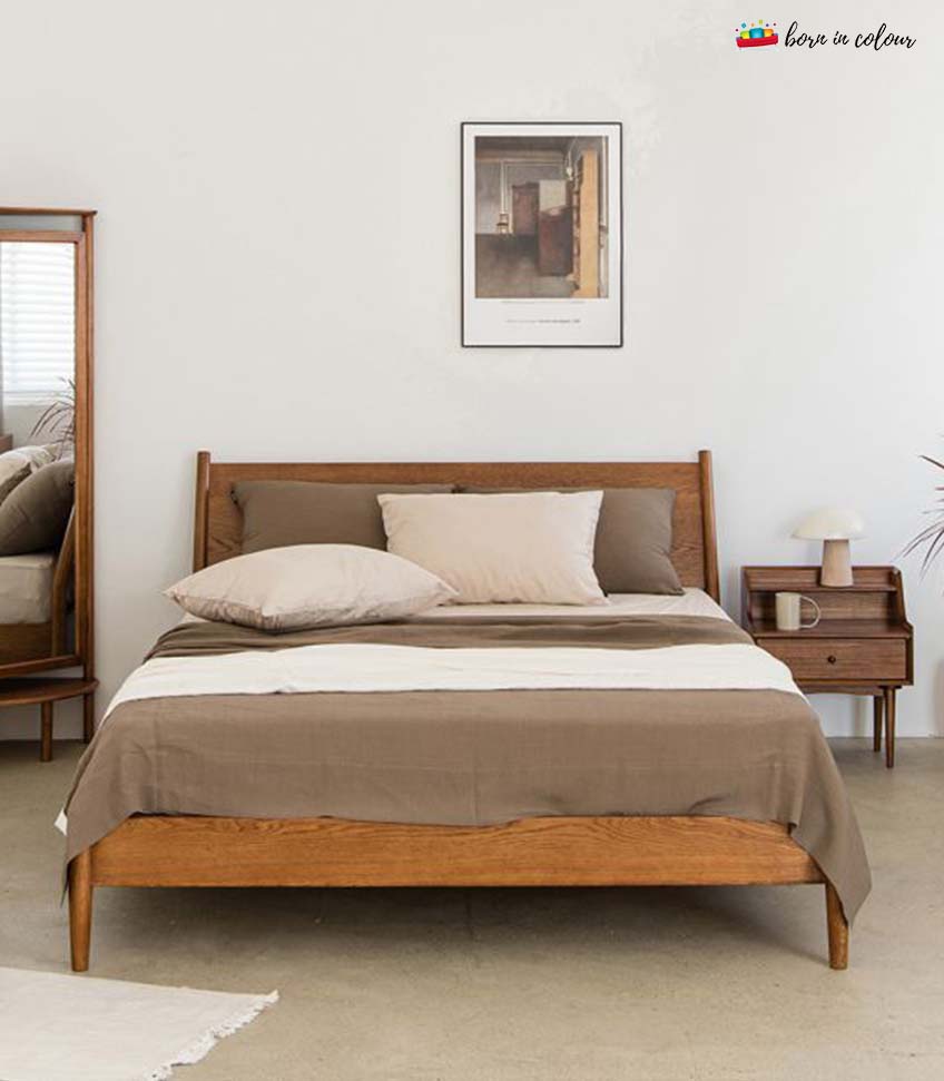 solid wooden bed frames in Singapore