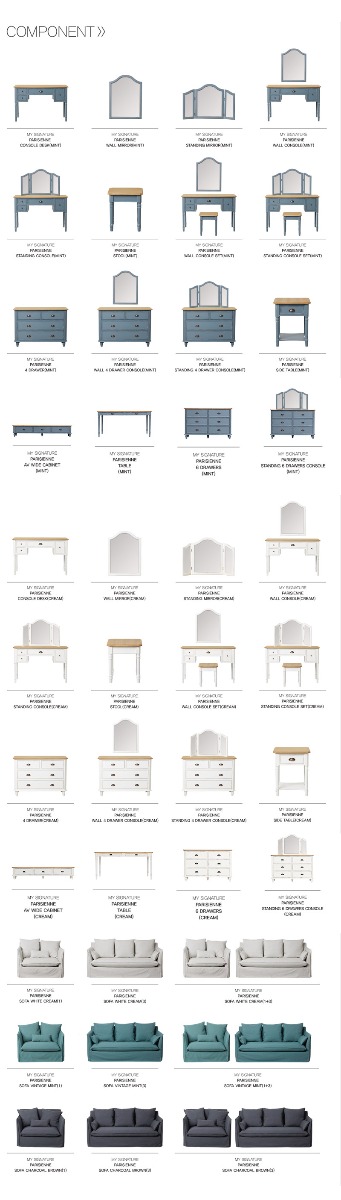 Parisienne French Classic Collection Components