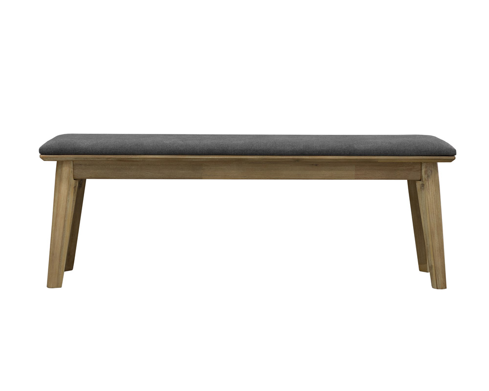 seth scandi-industrial dining bench front view