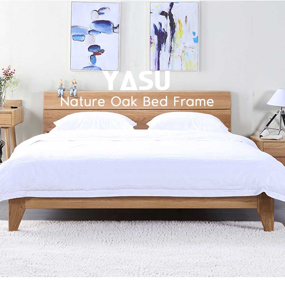 Yasu Nature Oak Bed Frame (King)