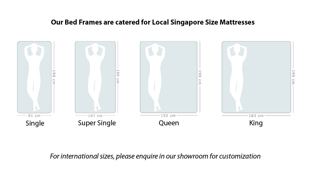 Yasu Bed Frame for Local Singapore Size Mattresses