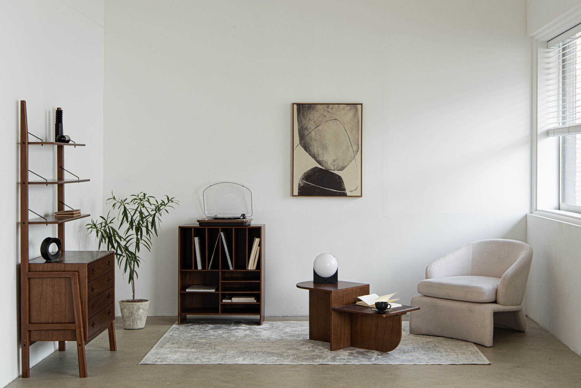 korean minimalist living room